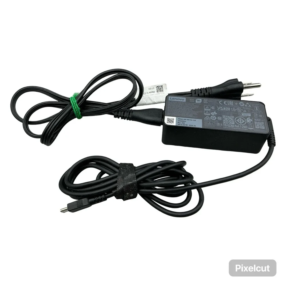 Lenovo 45W USB-C AC Adapter Charger ADLX45YLC3D 45G0DH7 Black Power Supply